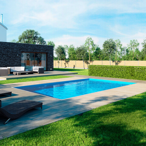 Skimmerový bazén detail