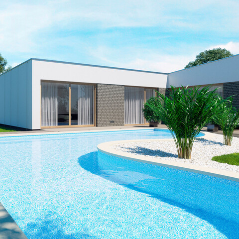 Bazén vypláštenie ťažkou fóliou detail